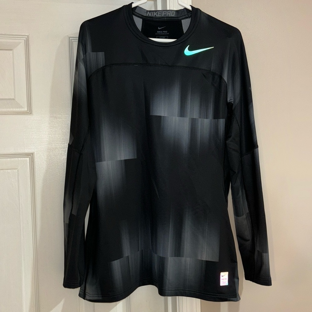 Nike Pro Hyperwarm Fitted Long Sleeve Running Training Top
